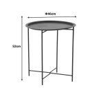 Set kopshti Dapper-Caius, set prej 3 copë, metal-PE e zezë D46x52cm - Image 4