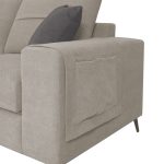 Kënd divani Montana, stof dhe jastëkë gri 275x215x93cm - Image 2