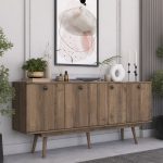 Bufe Salonde, melamine arre-PP këmbë arre 180x40x82.6cm - Image 2