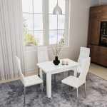 Tavolina e ngrënies Celeste  tavolinë e bardhë 100x60x73.5cm - Image 2