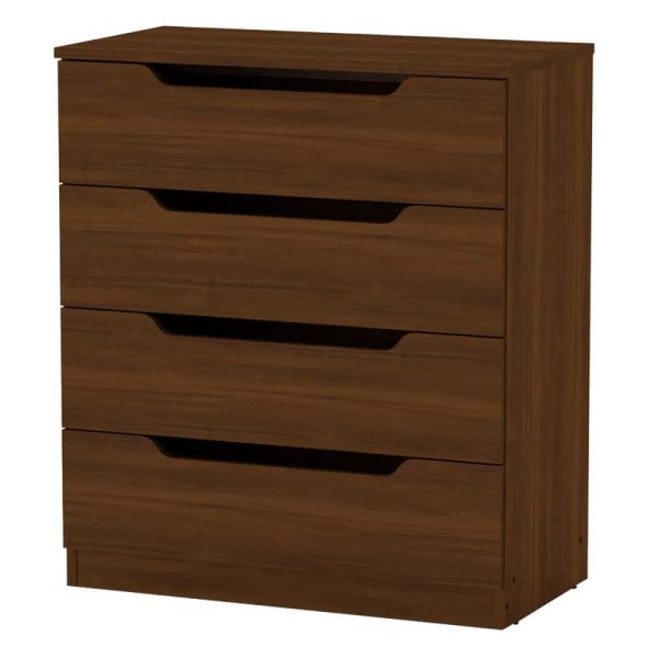 Komodë me 4 sirtarë Azenor, arre 72x38x83cm