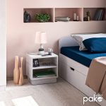 Komodinë Mason, ngjyrë e bardhë 40x32x40cm - Image 2