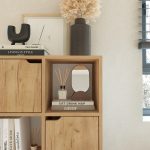 Raft librash Bookel, në ngjyrë lisi 59.5x27.5x89cm - Image 4