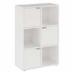 Raft librash Bookel, në ngjyrë të bardhë 59.5x27.5x89cm