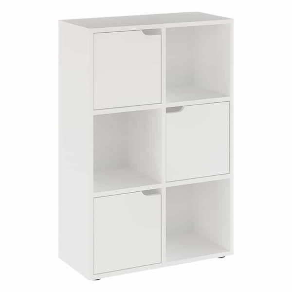 Raft librash Bookel, në ngjyrë të bardhë 59.5x27.5x89cm