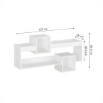 Raft muri Shellie  ne ngjyre te bardhe 120x28x65cm - Image 5