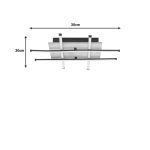 Llambë tavani Plan, led dhe metal ari 30x30x20cm - Image 2