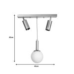 Llambë tavani Barten, E27, metal ari 45x30x45cm - Image 2