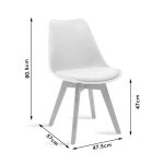 Tavolinë e ngrënies Julita-Gaston, set 5 copë, në ngjyrë natyrale dhe të zezë D80x73cm - Image 5