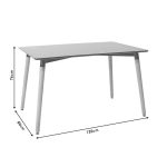 Tavolinë e ngrënies Natali-Julita set 5 copë, ngjyrë e zezë-natyrale 120x80x76cm - Image 4