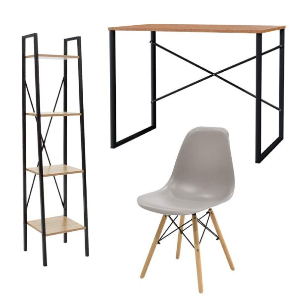 Ramon-Zyn-Julita pako mobilje zyre studentore ne nuance gri set me 3 cope