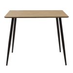 Tavolinë e ngrënies Gaston-Cuba, set prej 5 copë, PP-MDF në ngjyrë të zezë-sonoma 70x70x75cm - Image 6