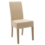 Tavoline ngrenie Ditta-Winslow Komplet  prej 7 copash prej druri kauçuku ne ngjyre arre te lehte 180x85x75cm - Image 2