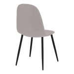 Tavoline ngrenie Gustas-Bella C komplet  prej 5 mermeri gri te sinteruar guri-metal i zi 140x80x75cm - Image 3