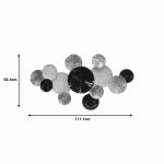 Dekor muri Faim Inart, metal në ngjyrë ari, bardhë dhe zi, 111.1x5.7x58.4cm - Image 2