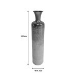 Vazo dekorative Goro Inart, metal në ngjyrë të bardhë dhe ari rozë D19.7x88.9cm - Image 2