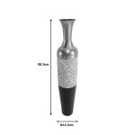 Vazo dekorative Balan Inart, metal në nuance ari, e bardhë dhe e zezë D16.5x88.3cm - Image 2