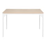 Tavoline melamine Chan  ne nuance lisi me kembe te bardhe metalike 120x75x75cm - Image 2