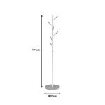 Varëse rrobash Ponziele, metal në nuancë të bardhë D37x174cm - Image 2