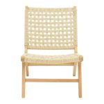 Karrige Polisin, litar-dru hevea në ngjyrë natyrale 55x80x77cm - Image 4