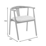 Kolltuku Gernine, dru ahu dhe litar në nuancë natyrale 56x49x73cm - Image 7