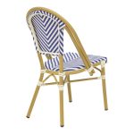 Karige Uarmin, alumini natyral-tekstil blu dhe e bardhë 46x57x85cm - Image 2