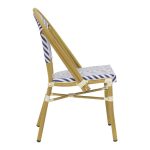 Karige Uarmin, alumini natyral-tekstil blu dhe e bardhë 46x57x85cm - Image 3