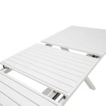 Tavolinë zgjeruese Dagyn, alumin i bardhë 180-240x90x76cm - Image 7