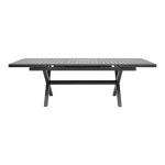 Tavolinë zgjeruese Dagyn, alumin gri e errët 180-240x90x76cm - Image 4