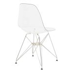 Karrige Adelle, PP transparente-këmbë inox 46x55x81cm - Image 2