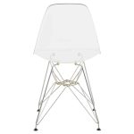 Karrige Adelle, PP transparente-këmbë inox 46x55x81cm - Image 5