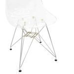 Karrige Adelle, PP transparente-këmbë inox 46x55x81cm - Image 6