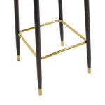 Karrige shanku Casenio, kadife e verdhë-e zezë-baze metalike ari 48x50x117cm - Image 7