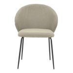 Karrige Olympian, gri-stof bezhë-këmbë metalike të zeza 50x55x83cm - Image 4