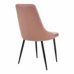 Karrige Azori, kadife e molle, këmbë të zeza metalike 49x55x85cm - Image 2