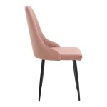 Karrige Azori, kadife e molle, këmbë të zeza metalike 49x55x85cm - Image 3