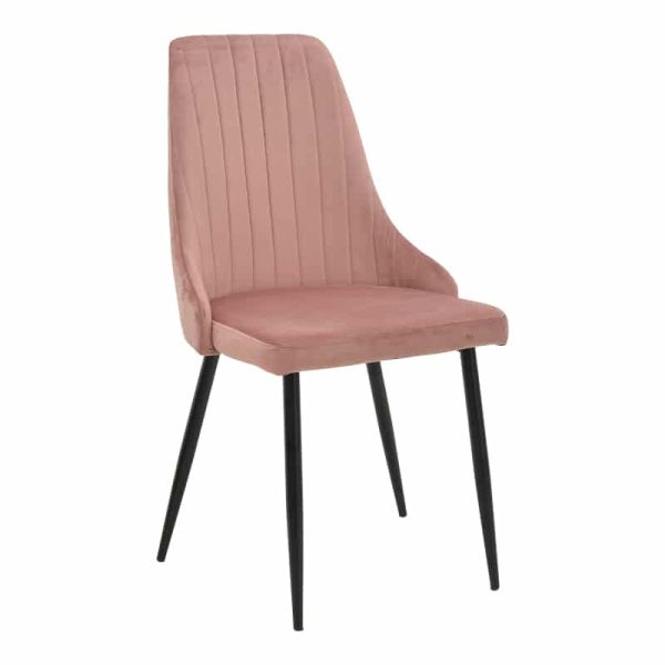 Karrige Azori, kadife e molle, këmbë të zeza metalike 49x55x85cm