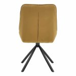 Karrige Wori, kadife kafe-këmbë metalike të zeza 48x56x82cm - Image 5