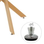 Tavolinë Antoro, nga xhami dhe këmbë metalike në nuancë natyrale D80x75cm - Image 5