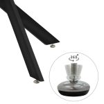 Antoro  qelqi tavoline dhe kembe metalike ne nuance te zeze D100x75cm - Image 5