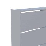 Dollap këpucësh Karol, melaminë në nuancë të bardhë 70x24x113cm - Image 4