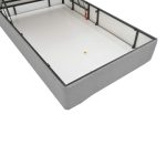 Krevat tek Tito, me hapësirë magazinimi, stof teddy në nuancë gri e lehtë 120x200cm - Image 5