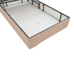 Krevat tek Tito, me hapësirë magazinimi, stof teddy në nuancë kafe të lehtë 120x200cm - Image 5