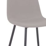 Karrige Bella, gri e lehtë-këmbë metalike të zeza 43x52x88cm - Image 5