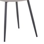 Karrige Bella, gri e lehtë-këmbë metalike të zeza 43x52x88cm - Image 6