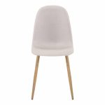 Karrige shanku Bella, gri e lehtë-stof bezhë-këmbë metalike natyrale 43x52x88cm - Image 4