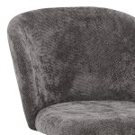 Karrige Karg  pëlhurë anthracite-këmbë e zezë metalike 57x62x80cm - Image 5