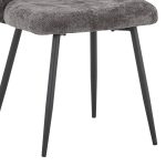 Karrige Karg  pëlhurë anthracite-këmbë e zezë metalike 57x62x80cm - Image 6