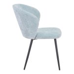 Karrige Karg  ciel pëlhurë-këmbë e zezë metalike 57x62x80cm - Image 3