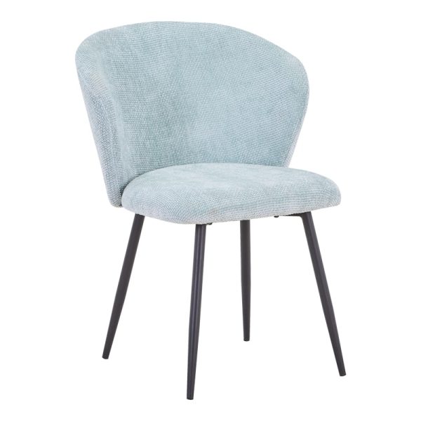 Karrige Karg  ciel pëlhurë-këmbë e zezë metalike 57x62x80cm